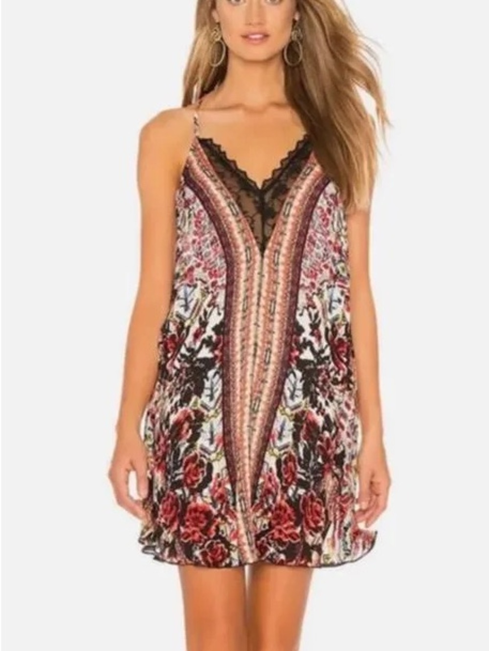 Intimately Free People Women’s Love Bird Printed Mini Dress Slip Size S